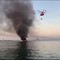 Yacht in fiamme a Jesolo, l'intervento dei vigili del fuoco in elicottero