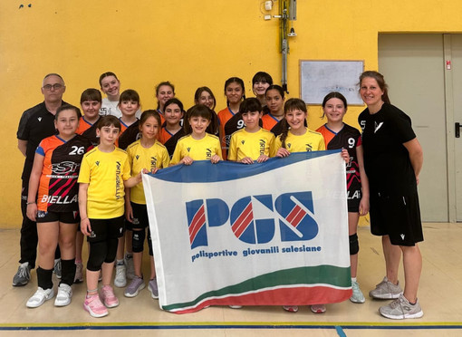 In foto, gli atleti Virtus partecipanti al Concentramento Minivolley di Lessona