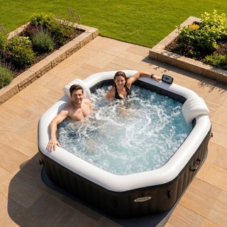 Una jacuzzi sul terrazzo spendendo meno di un weekend alle terme