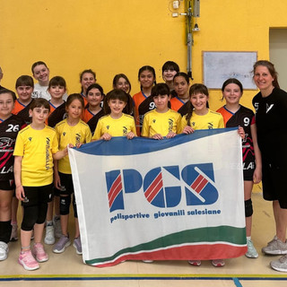 In foto, gli atleti Virtus partecipanti al Concentramento Minivolley di Lessona