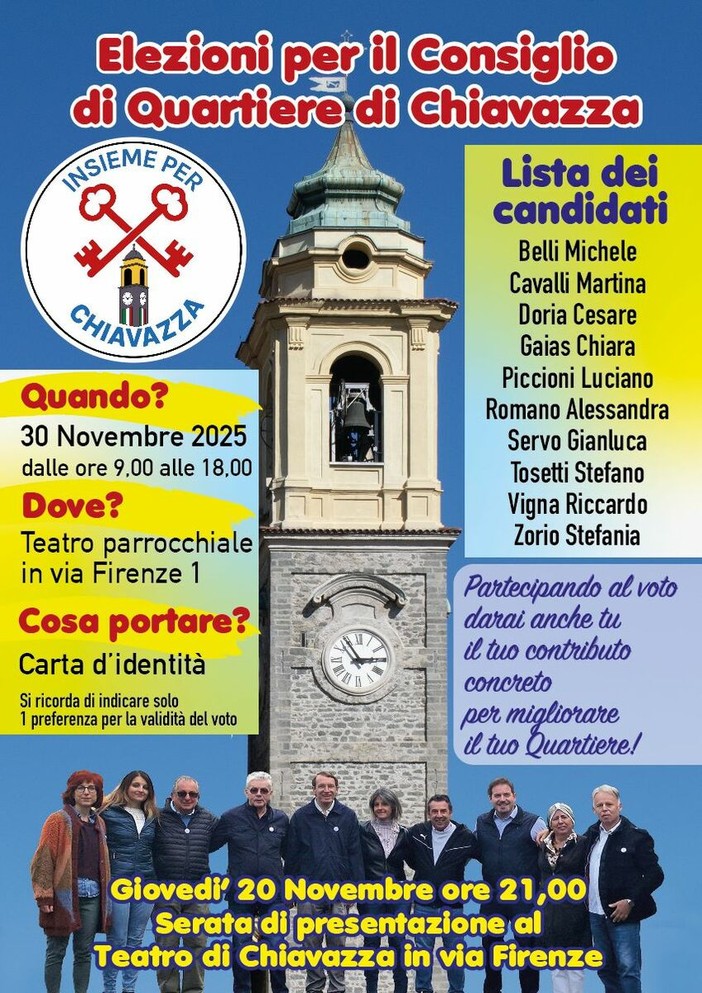 “Insieme per Chiavazza” si presenta “Insieme per Chiavazza” si presenta