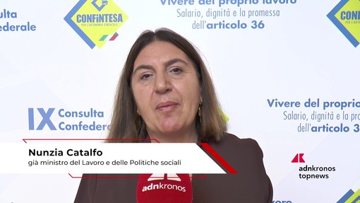Lavoro, ex ministro Catalfo: "Garantire quanto previsto dall'articolo 36"
