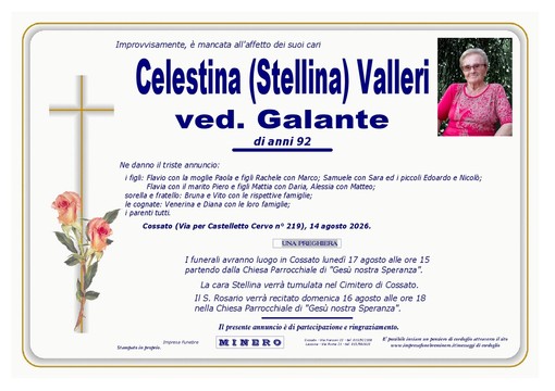 Celestina (Stellina) Valleri, ved. Galante Celestina (Stellina) Valleri, ved. Galante