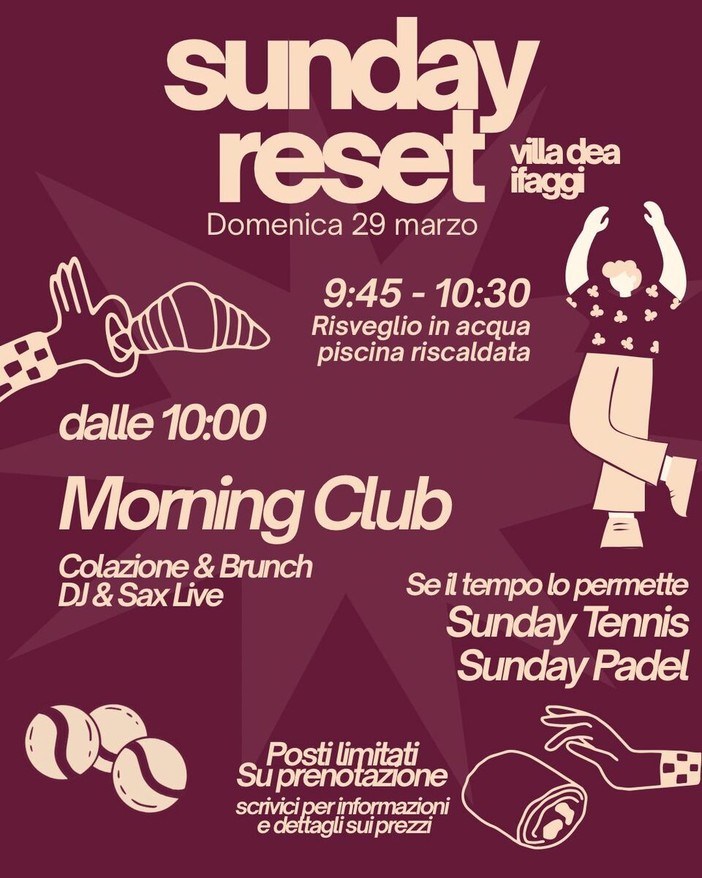 Villa Dea inaugura la primavera ai Faggi con il “Sunday Reset”