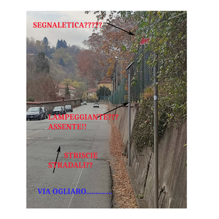 Biella, via Ogliaro, un lettore: "Segnaletica assente e attraversamenti pedonali pericolosi"