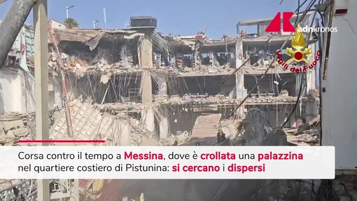 Messina, si cercano dispersi dopo crollo palazzina Messina, si cercano dispersi dopo crollo palazzina