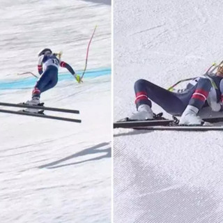 Paura per Vonn, caduta rovinosa e grave infortunio in discesa Milano Cortina