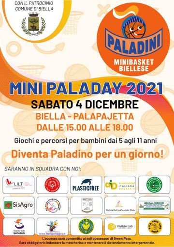 1° Mini Paladay a Biella: giochi ed esperienze educative e divertenti per tutti i bambini, la locandina