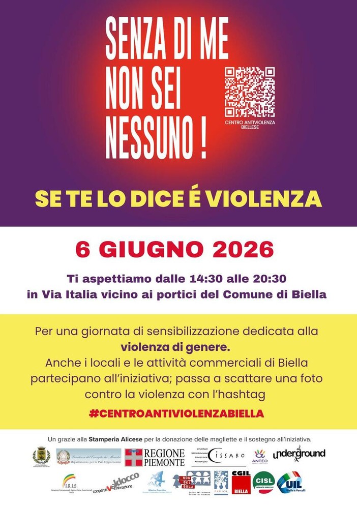 Da “Vestita così non esci” a “Senza di me non sei nessuno”: a Biella la campagna contro la violenza psicologica