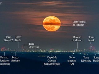 La Luna Rossa che attraversa lo skyline di Milano è nata sulle alture di Nebbiuno FOTO Valerio Minato La Luna Rossa che attraversa lo skyline di Milano è nata sulle alture di Nebbiuno FOTO Valerio Minato