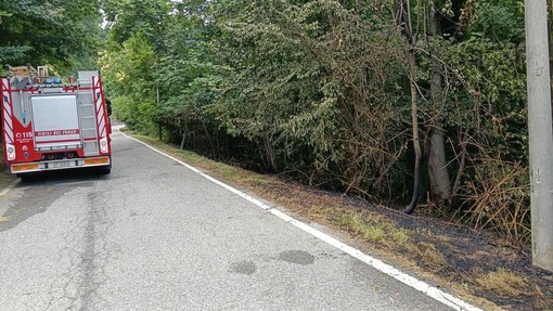 Sfalci a fuoco a Tollegno vicino al bosco, intervento tempestivo dei Vigili del Fuoco, foto archivio Sfalci a fuoco a Tollegno vicino al bosco, intervento tempestivo dei Vigili del Fuoco, foto archivio