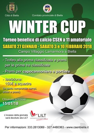 Al via la Winter Cup: Tutti in campo domani a Quaregna