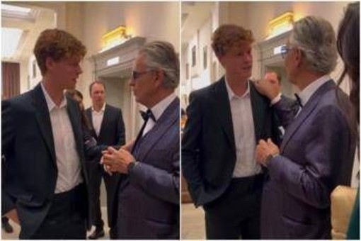 Sinner presenta la sua Fondazione e incontra... Bocelli