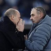 Lazio-Milan, pace fatta (e saluto) tra Allegri e il vice di Sarri in Coppa Italia