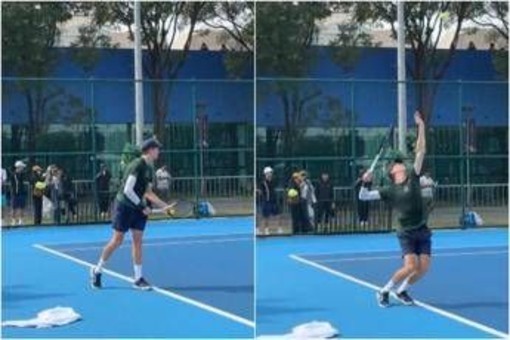 Sinner, continua la rincorsa a Pechino: Jannik allena il servizio Sinner, continua la rincorsa a Pechino: Jannik allena il servizio