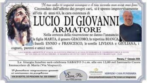 Morto l'armatore Lucio Di Giovanni, stroncato da un infarto Morto l'armatore Lucio Di Giovanni, stroncato da un infarto