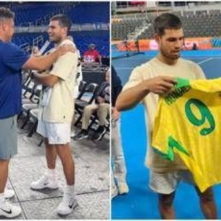 Alcaraz, allenamento speciale a Miami... con Ronaldo Alcaraz, allenamento speciale a Miami... con Ronaldo