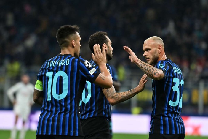 Inter-Slavia Praga 3-0, doppietta di Lautaro e gol di Dumfries