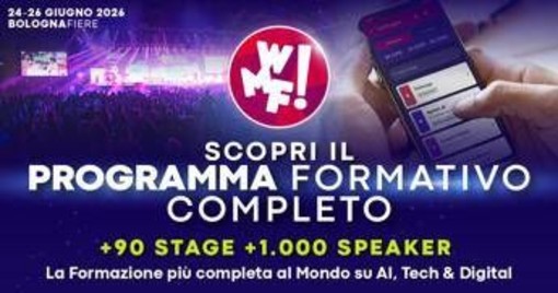 Innovazione, WMF 2026 completa programma formativo con oltre 90 stage e 1.000 speaker Innovazione, WMF 2026 completa programma formativo con oltre 90 stage e 1.000 speaker