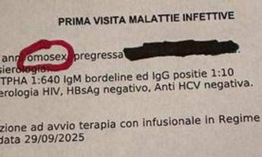 "Paziente omosex su referto", denuncia di un 61enne. Asl: "Era documento riservato" "Paziente omosex su referto", denuncia di un 61enne. Asl: "Era documento riservato"
